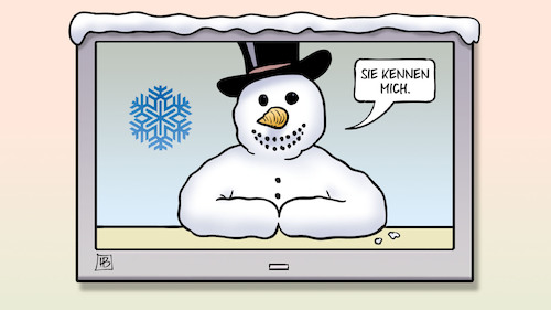 Cartoon: Winter im TV (medium) by Harm Bengen tagged winter,tv,monitor,schneemann,schneeflocke,harm,bengen,cartoon,karikatur,winter,tv,monitor,schneemann,schneeflocke,harm,bengen,cartoon,karikatur
