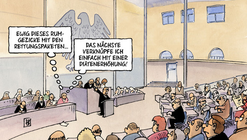 Cartoon: Zweites Rettungspaket (medium) by Harm Bengen tagged kartons,diäten,schulden,euro,hilfe,steuern,geld,schäuble,merkel,bundestag,abstimmungs,rettungspaket,griechenland,griechenland,abstimmungs,bundestag,merkel,schäuble,geld,steuern,hilfe,euro,schulden,diäten