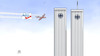 Cartoon: AfD im Anflug (small) by Harm Bengen tagged afd,anflug,world,trade,center,twin,towers,anschlag,flugzeug,faschismus,demokratie,staat,deutschland,harm,bengen,cartoon,karikatur