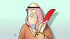 Cartoon: Atom-Saudis (small) by Harm Bengen tagged atom,saudis,akw,saudi,arabia,arabien,nuclear,power,plant,mohammed,bin,salman,säbel,blut,iran,usa,krieg,harm,bengen,cartoon,karikatur