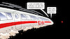 Cartoon: Bahn und Sondervermögen (small) by Harm Bengen tagged licht,ende,tunnels,sondervermögen,rote,zahlen,db,bahn,schulden,verlust,defizit,harm,bengen,cartoon,karikatur