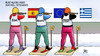 Cartoon: Biathlon-WM (small) by Harm Bengen tagged biathlon,wm,sport,ratingagenturen,schiessen,stehend,fitch,moodys,standard,poors,spanien,europa,eu,euro,eurozone,griechenland