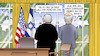 Cartoon: Bibi bei Biden (small) by Harm Bengen tagged fenster,oval,office,usa,israel,bibi,netanjahu,biden,rücktritt,rückzug,wahlkampf,präsidentschaftswahl,harm,bengen,cartoon,karikatur