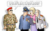 Cartoon: Bundeswehr-Säuberung (small) by Harm Bengen tagged erdogan,säuberung,armee,nazis,rechts,von,der,leyen,kritik,verteidigungsministerin,bundeswehr,soldaten,harm,bengen,cartoon,karikatur