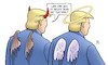 Cartoon: Doppel-Trump (small) by Harm Bengen tagged twittern,trump,doppelt,teufel,engel,handy,internet,usa,unberechenbar,harm,bengen,cartoon,karikatur