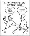 Cartoon: Ei dexen (small) by Harm Bengen tagged eichdechse salamander reptilien zoo kantine koch essen