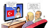 Cartoon: Erdogan und Wahlkampf (small) by Harm Bengen tagged staatspräsident,erdogan,türkei,gepupst,wahlkampf,riechen,tv,harm,bengen,cartoon,karikatur