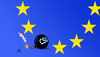 Cartoon: EU und CSU (small) by Harm Bengen tagged europa,eu,fahne,bombe,sprengkraft,armutsfluechtlinge,armut,bulgarien,rumaenien,freizuegigkeit,zuwanderung,sozialsysteme,reichtum,auslaenderhass,auslaenderfeindlichkeit,xenophobie,csu,partei,koalition,koalitionsvertrag,spd,harm,bengen,cartoon,karikatur