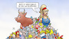 Cartoon: EU und Plastik (small) by Harm Bengen tagged schluss,wattestaebchen,strohhalme,mikroplastik,muell,abfall,europa,stier,meeresverschmutzung,kunststoffe,harm,bengen,cartoon,karikatur