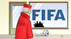 Cartoon: FIFA vs. EuGH (small) by Harm Bengen tagged fifa,fussball,eugh,urteil,transferregeln,glasscheibe,glasbruch,harm,bengen,cartoon,karikatur