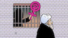 Cartoon: Friedensnobelpreis 2023 (small) by Harm Bengen tagged nobel,peace,prize,2023,narges,mohammadi,iran,feminismus,frauenrechte,womens,rights,jail,knast,gefängnis,mullah,harm,bengen,cartoon,karikatur