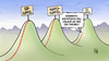Cartoon: Gipfelmarsch (small) by Harm Bengen tagged gipfelmarsch,gipfel,nato,eu,g8,urlaub,see,meer,berge