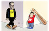 Cartoon: Groko vs. Mitgliederentscheid (small) by Harm Bengen tagged mitgliederentscheid,spd,frankenstein,monster,groko,verhandlungen,jusos,keule,überfall,harm,bengen,cartoon,karikatur