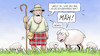 Cartoon: Highland-Schaf (small) by Harm Bengen tagged highland,schaf,schottland,uk,gb,brexit,schäfer,schotte,may,harm,bengen,cartoon,karikatur