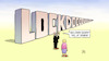Cartoon: Lockdown-Ende (small) by Harm Bengen tagged lockdown,ende,corona,fernglas,harm,bengen,cartoon,karikatur
