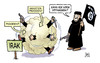 Cartoon: Maliki vs. Masum (small) by Harm Bengen tagged maliki,masum,praesident,ministerpraesident,isis,islamisten,terror,regierung,streit,irak,harm,bengen,cartoon,karikatur