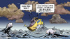 Cartoon: Mann über Bord (small) by Harm Bengen tagged mann,bord,schiff,meer,see,sturm,orkan,wellen,westerwelle,fdp,krise,führung,abwahl,sturz,kritik