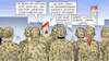 Cartoon: Munitionsmangel (small) by Harm Bengen tagged ukrainer,ausbilden,doppelwumms,munitionsmangel,soldaten,bundeswehr,krieg,ukraine,russland,harm,bengen,cartoon,karikatur