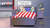 Cartoon: Nach US-Wahl (small) by Harm Bengen tagged aufstehen,uncle,sam,freiheitstatue,liberty,bett,sonnenaufgang,morgen,bürgerkrieg,waffen,usa,wahl,trump,harris,harm,bengen,cartoon,karikatur