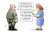 Cartoon: Organspende für Deutsche (small) by Harm Bengen tagged organspenden,organe,biodeutsche,nazis,faschisten,afd,rechtsextremismus,herz,hirn,leber,krankenschwester,harm,bengen,cartoon,karikatur
