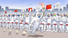 Cartoon: Peking-Fackellauf (small) by Harm Bengen tagged peking,fackellauf,olympia,corona,china,winterolympiade,schutzkleidung,harm,bengen,cartoon,karikatur