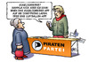 Cartoon: Piratenwahlkampf (small) by Harm Bengen tagged piratenwahlkampf,piraten,wahlkampf,partei,kugelschreiber,luftballon,smartphone,internet,apps,harm,bengen,cartoon,karikatur