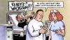 Cartoon: Rendite-Gier (small) by Harm Bengen tagged rendite,gier,wachstum,krise,krank,arzt,krankenschwester,patient,kapitalismus,rezession