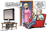 Cartoon: Schmidt-Staatsakt (small) by Harm Bengen tagged helmut,schmidt,staatsakt,beisetzung,beerdigung,bundeskanzler,rauchen,tv,harm,bengen,cartoon,karikatur