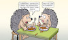 Cartoon: Schnecken (small) by Harm Bengen tagged schnecken,nacktschnecken,invasion,plage,garten,igel,essen,fressen,angebot,harm,bengen,cartoon,karikatur