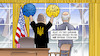 Cartoon: Scholz-Ukraine-Werbung (small) by Harm Bengen tagged olaf,scholz,ukraine,werbung,cheerleader,pompoms,usa,besuch,oval,office,harm,bengen,cartoon,karikatur