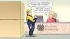 Cartoon: Schweres Paket (small) by Harm Bengen tagged finanzpaket,panzer,geld,schuldenpaket,sondervermögen,bundestag,schuldenbremse,postbote,paketbote,harm,bengen,cartoon,karikatur