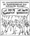 Cartoon: Sonntagsdemonstration (small) by Harm Bengen tagged sonntagsdemonstration,montagsdemonstration,volk,bourgeoisie,kapital,geld,besserverdienende,reichtum,besitz,regierung,zwingen
