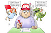 Cartoon: SPD-Mitgliedervotum (small) by Harm Bengen tagged spd,mitgliedervotum,mitgliederentscheid,stimmzettel,groko,engel,teufel,sozialdemokratisches,tierschutz,monster,harm,bengen,cartoon,karikatur