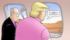Cartoon: Trump in Golfregion (small) by Harm Bengen tagged golfregion,trump,wüste,saudi,arabien,vae,katar,flugzeug,harm,bengen,cartoon,karikatur