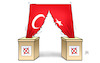 Cartoon: Türkei-Stichwahl (small) by Harm Bengen tagged türkei gespalten wahl wahlurne fahne stichwahl erdogan kilicdaroglu harm bengen cartoon karikatur
