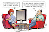 Cartoon: TV-Duell-Sender (small) by Harm Bengen tagged tv,duell,merkel,schulz,bundestagswahl,wähler,unentschieden,sender,harm,bengen,cartoon,karikatur