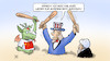 Cartoon: USA-China-Iran (small) by Harm Bengen tagged china,handelsstreit,handelskrieg,zoll,sanktionen,drache,atomabkommen,deal,iran,usa,aussteigen,rohani,uncle,sam,harm,bengen,cartoon,karikatur