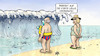 Cartoon: Vierte Welle (small) by Harm Bengen tagged strand,vierte,welle,vorbereitung,masken,schwimmring,badeanzug,corona,harm,bengen,cartoon,karikatur