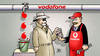 Cartoon: Vodafone-Leaks (small) by Harm Bengen tagged vodafone,leaks,geheimdienst,zusammenarbeit,bezahlung,spitzeln,abhoeren,internet,telefon,nsa,gchq,snowden,harm,bengen,cartoon,karikatur
