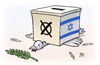 Cartoon: Wahl Israel (small) by Harm Bengen tagged wahl,wahlurne,israel,frieden,friedensprozess,friedenstaube,tot,tod,oelzweig,netanyahu,likud,harm,bengen,cartoon,karikatur