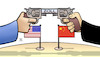 Cartoon: Zoll-Krieg (small) by Harm Bengen tagged zoll,handelskrieg,usa,china,strafzoelle,revolver,pistole,harm,bengen,cartoon,karikatur