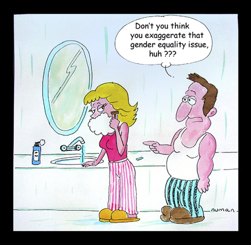 Cartoon: Gender Equality (medium) by cizofreni tagged gender,equality,men,women,kadin,erkek,cinsiyet,esitlik