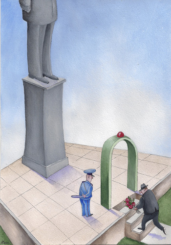 Cartoon: 1heykel (medium) by caferli tagged politic