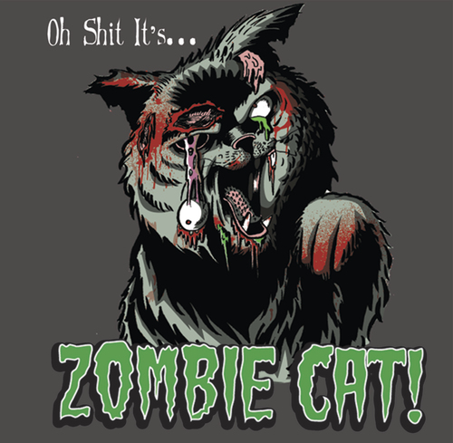 Cartoon: Zombie Cat (medium) by esplesst tagged zombie,cat,funny,gory,horror