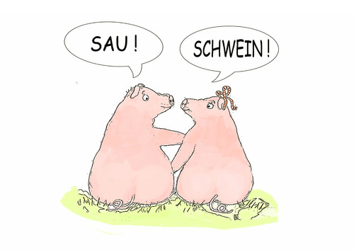Cartoon: schweine (medium) by constanze tagged schweine