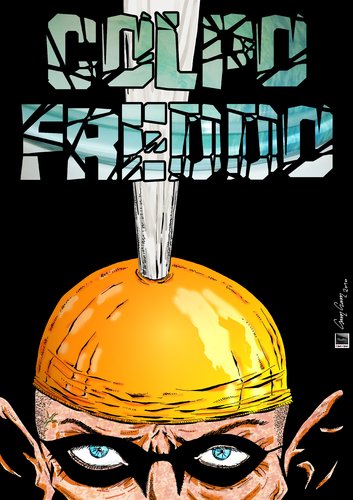 Cartoon: Colpo Freddo cover (medium) by csamcram tagged colpo,freddo,adone,nasone,supereroe,supereroi,superheroe,superheroes