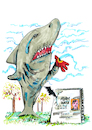 Cartoon: R.I.P. Adam West _2 (small) by csamcram tagged adamwest batman rip dccomics television warnerbros cartoon shark robin