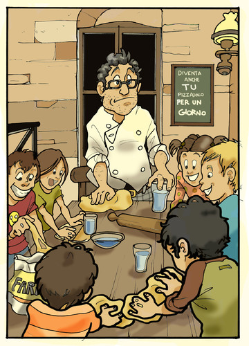 Cartoon: Pizzaiolo per un giorno (medium) by Juls tagged school