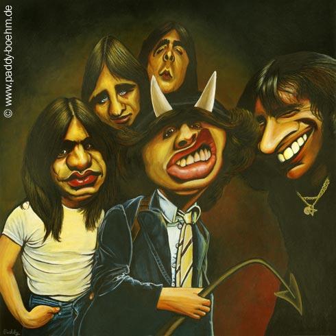 Cartoon: AC-DC (medium) by Paddy tagged acdc,angus,young,hardrock,highway,to,hell