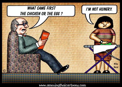 Cartoon: i am not Hungry (medium) by Mike Baird tagged misunderstandings,food,quiz,wife,husband